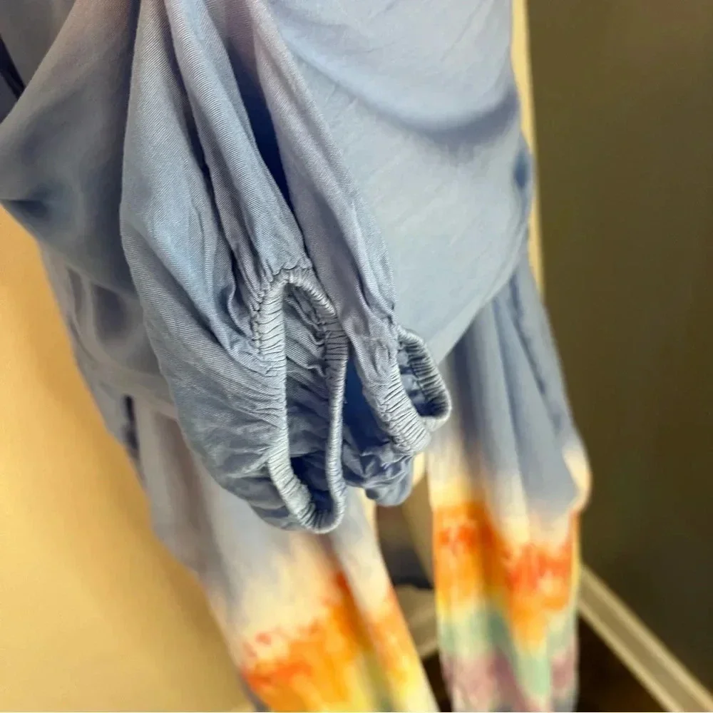 Mud Pie Women’s Tuscany Rainbow Tie-dye Lightweight Kimono Size O/S